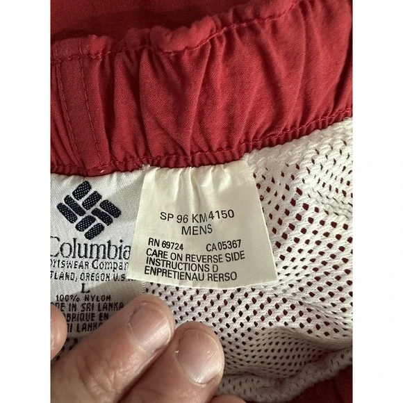 Columbia Shorts Mens Large Nylon Swim Hiking Outdoor Mesh Lined Key Pocket 90s - Picture 4 of 9